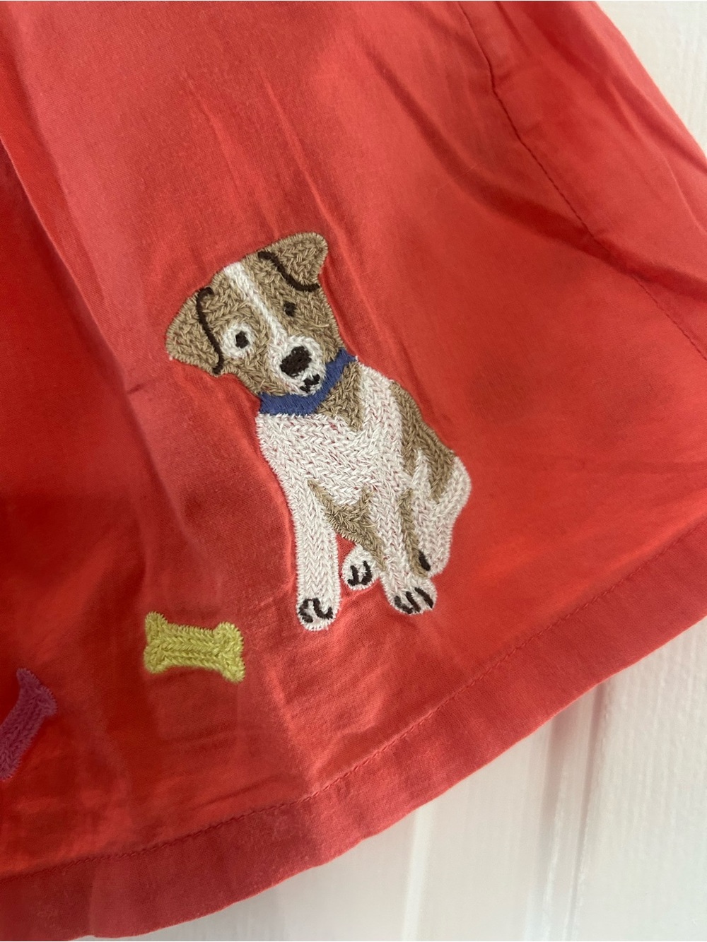 Mini Boden 3–4 Y little girls embroidered dog/puppy lined skirt with pockets - Picture 5 of 11